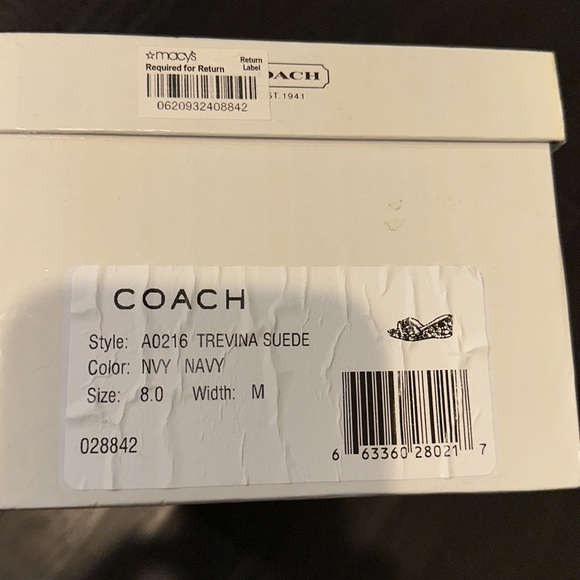 COACH TREVINA NAVY SUEDE 2” WEDGES - Picture 3 of 10